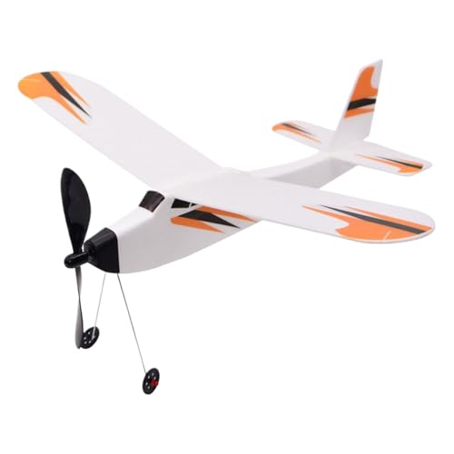 Nuytghr Airplane Model, Rubber Band Glider, Hand Launch Toy, Lightweight PP Build, 395mm Wingspan, 330mm Length, Educational Flying Game, Outdoor Play, Boys Girls Kids Students Adults von Nuytghr
