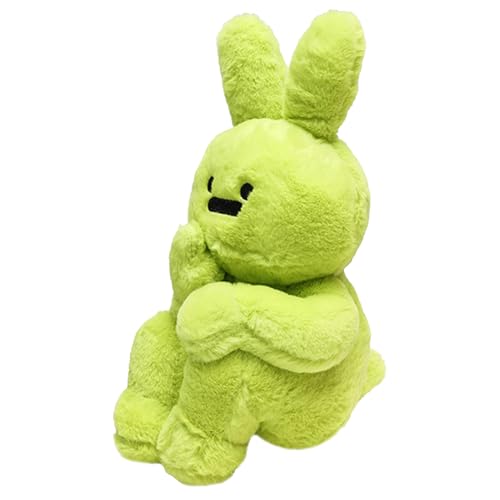 Nuytghr Bunny Stuffed Animal, Plush Soft Toy Rabbit, 16cm, Cute Gesture Doll Figure, Decor Companion, Funny Expression, Home Display Decoration for Shelf Desk Room von Nuytghr