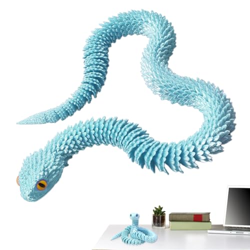 Nuytghr Gelenkiges Schlangen-Fidget-Spielzeug – bewegliche Tierfiguren, Schlangenstreiche, Gags, Display-Dekoration für Schreibtisch, Tisch, Theke, Bett, Regal, Auto-Innenraum, Armaturenbrett Nuytghr Gelenkiges Schlangen-Fidget-Spielzeug – bewegliche Tierfiguren, Schlangenstreiche, Gags, Display-Dekoration für Schreibtisch, Tisch, Theke, Bett, Regal, Auto-Innenraum, Armaturenbrett von Nuytghr