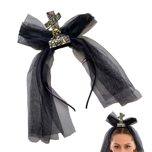Nuytghr Halloween Stirnbänder Für Frauen | Vintage Grabstein Kopfschmuck Mit Schleier - Horror Halloween Kostümzubehör Haarspange Für Karneval Maskenbälle Cosplay Nuytghr Halloween Stirnbänder Für Frauen | Vintage Grabstein Kopfschmuck Mit Schleier - Horror Halloween Kostümzubehör Haarspange Für Karneval Maskenbälle Cosplay von Nuytghr