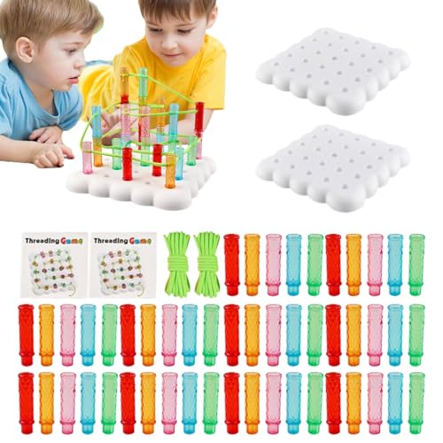Nuytghr Kids Threading Toys, Stacking Blocks, Two Player Battle Game for Calming, Problem-Solving, Learning, Counting, Sensory Development, Educational Play for Early Childhood Nuytghr Kids Threading Toys, Stacking Blocks, Two Player Battle Game for Calming, Problem-Solving, Learning, Counting, Sensory Development, Educational Play for Early Childhood von Nuytghr