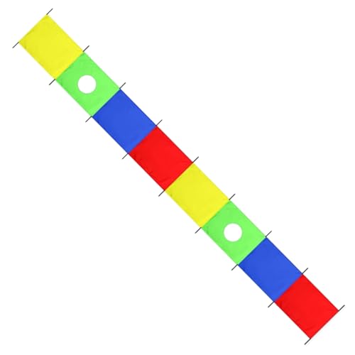 Nuytghr Kinderspiel Fallschirm Mit Griffen - Regenbogen Fallschirm Spielzeug,Spielgerät Für Kinder Kooperative Aktivitäten Training Teambuilding Sport Spielplatz von Nuytghr