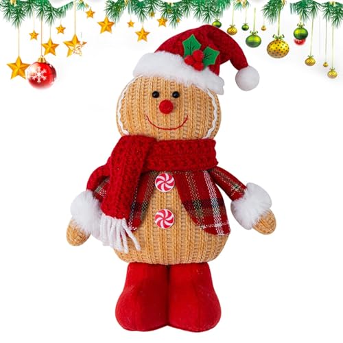 Nuytghr Lebkuchenmann-Plüsch, kreatives Weihnachtskissen, 25 x 16 cm, niedlicher Weihnachtsbaum- , Plüsch, perfekt für Party-Dekorationen und Geburtstagsfeiern von Nuytghr