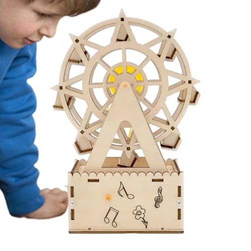 Nuytghr Music Box Ferris Wheel, Creative Rotating Ferris Wheel, Wooden Craft Kit for Adults, Teen Boys, Birthday, Present,4.33x2.56x7.87 Inches, Portable and Sturdy Design von Nuytghr
