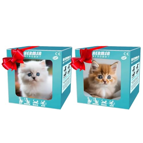 Nuytghr Robot Cat Toy, Animated Walking Kitty, Electronic Meowing Barking Pet, 6.3 Inches Interactive Sound Motion Toy for Kids, Pretend Play, Learning, Classroom, Adults Entertainment Use Nuytghr Robot Cat Toy, Animated Walking Kitty, Electronic Meowing Barking Pet, 6.3 Inches Interactive Sound Motion Toy for Kids, Pretend Play, Learning, Classroom, Adults Entertainment Use von Nuytghr