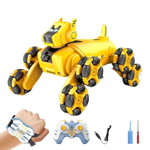 Nuytghr Robotic Dog, 8WD Smart Robot Puppy, Interactive Electronic Pet 26.5x16.5x16cm, RC Climbing Toy Dog, Portable Robotic Animal for Kids &andAdults, Programmable Remote-Control Dog Toy von Nuytghr