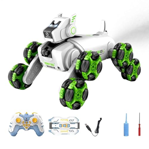 Nuytghr Robotic Dog, 8WD Smart Robot Puppy, Interactive Electronic Pet 26.5x16.5x16cm, RC Climbing Toy Dog, Portable Robotic Animal for Kids &andAdults, Programmable Remote-Control Dog Toy von Nuytghr