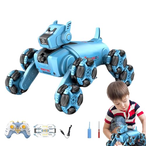 Nuytghr Robotic Dog, Portable 8WD Smart Pet, Interactive Electronic Companion, Remote Control Climbing Puppy, 10.43x6.5x6.3 Inches High-Tech Toy for Kids, Futuristic Robotic Animal von Nuytghr