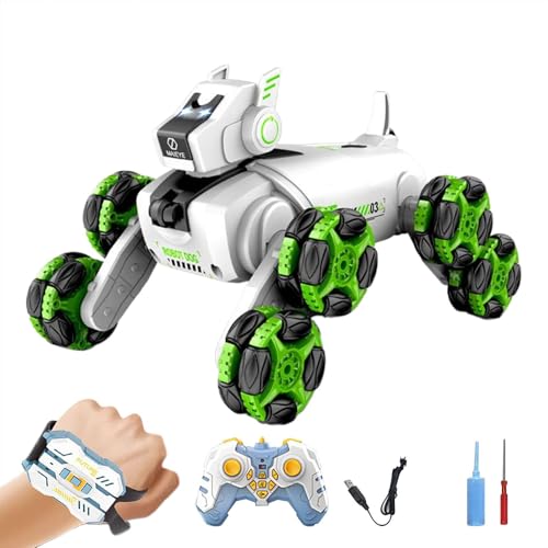 Nuytghr Robotic Dog, Portable 8WD Smart Pet, Interactive Electronic Companion, Remote Control Climbing Puppy, 10.43x6.5x6.3 Inches High-Tech Toy for Kids, Futuristic Robotic Animal von Nuytghr