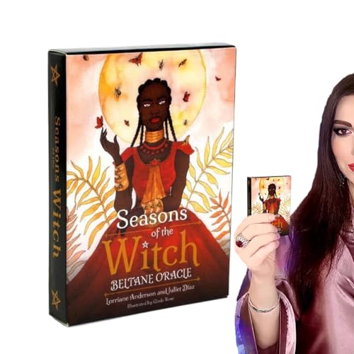 Nuytghr Tarot Deck, Oracle Divination Cards with Guidebook, Spiritual Insight Tool, Playing Table Cards, 2.67x3.62 Inches Portable Fortune-Telling Toy for Home, Travel, Women, Men von Nuytghr