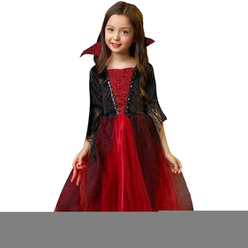 Nuytghr Vampirkostüm für Kinder, Vampirkönigin, Halloween-Kostüm, viktorianische Outfits für Urlaub, Maskerade, Party, Bühnenshow, Festival, Feier, Familientreffen, Theateraufführung Nuytghr Vampirkostüm für Kinder, Vampirkönigin, Halloween-Kostüm, viktorianische Outfits für Urlaub, Maskerade, Party, Bühnenshow, Festival, Feier, Familientreffen, Theateraufführung von Nuytghr