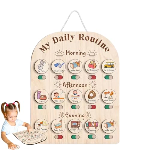 Nuytghr Visueller Zeitplan Für Kinder | Morgen- Und Schlafenszeit-Organizer Für Kleinkinder - Pädagogisches Lernspielzeug Mit Holztafel Zur Schulvorbereitung Nuytghr Visueller Zeitplan Für Kinder | Morgen- Und Schlafenszeit-Organizer Für Kleinkinder - Pädagogisches Lernspielzeug Mit Holztafel Zur Schulvorbereitung von Nuytghr