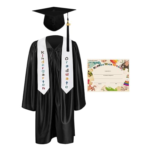 Nuytghr Vorschulabschluss, Hut und Kleid, Kleinkindkleid, 2025-Grad-Outfit, leichter, bequemer Stoff, 450 g, perfekt für Vorschüler, Kindergärtner, Abschlussfeiern Nuytghr Vorschulabschluss, Hut und Kleid, Kleinkindkleid, 2025-Grad-Outfit, leichter, bequemer Stoff, 450 g, perfekt für Vorschüler, Kindergärtner, Abschlussfeiern von Nuytghr