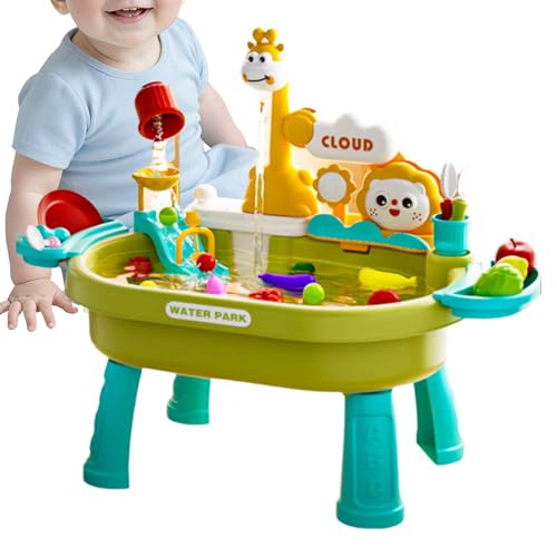 Nuytghr Wasserspiel Tisch Für Kinder | Sand-Wasser-Tisch Für Kinder - Mit Spielküche Rollenspiel-Zubehör und Angelspiel für Kindergarten Park Kinderbetreuung Innenbereich Terrasse Nuytghr Wasserspiel Tisch Für Kinder | Sand-Wasser-Tisch Für Kinder - Mit Spielküche Rollenspiel-Zubehör und Angelspiel für Kindergarten Park Kinderbetreuung Innenbereich Terrasse von Nuytghr
