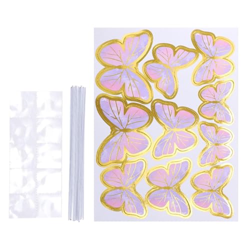 Papier-Schmetterlinge für Kuchen | 10 x Cupcake-Dekoration, zarte Schmetterlings-Dekoration, Kuchendekoration, und Bäckerei-Kuchendekoration, Raumdekoration, realistisch für Verlobung, von Nuytghr