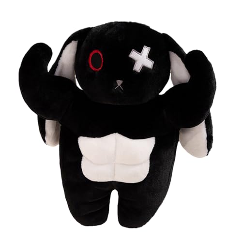 Rabbit Plush Toy, Muscle Bunny Doll, Standing Scary Soft Pillow, 11.81x5.91x4.72 Inches Huggable Stuffed Cushion, Creepy Novelty Gift for Kids Girls Boys Adults Women Bedroom Shelf Car Desk Display von Nuytghr