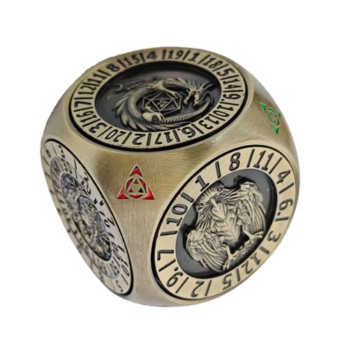 Rollenspiel Würfel | Set Aus Metall Spinner Würfel Mit 6-Seitigen - Leichtes Zubehör Für Freizeit Zuhause Gesellschaftsspiele Kneipe Wettbewerb von Nuytghr