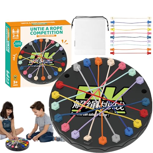 Rope Untangling Game, Family Entertaining Board, Fun Game with Multiple Difficulty Levels, Parent Child Interaction Toy, Stress Relief, Portable for Parties and Travel Rope Untangling Game, Family Entertaining Board, Fun Game with Multiple Difficulty Levels, Parent Child Interaction Toy, Stress Relief, Portable for Parties and Travel von Nuytghr