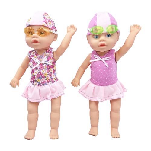 Schwimm Baby Puppe - Bade Baby Puppe | Batteriebetriebene Badewannenfigur Schwimmendes Spielzeug Für Pool Badezimmer Kinderzimmer Reisen Drinnen Draußen Geburtstagsgeschenk Mädchen von Nuytghr