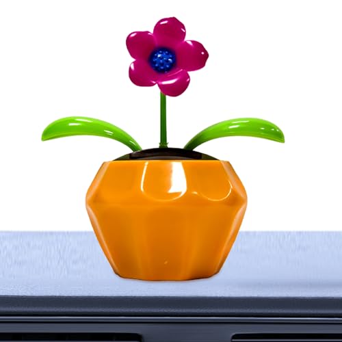 Solar Spielzeug, solarbetriebene schwingende Blumenfiguren, wetterbeständige Outdoor-Dekoration, lustiges Auto-Innenzubehör, Tischornament für Wohnzimmer und Schlafzimmer von Nuytghr