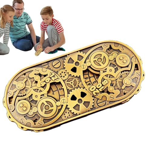 Spin Dice Board Games, Fantasy Role-Playing Dice Set 4.69x2.13 inches, Aluminum Alloy Engraved RPG Tabletop, Dorm Home Party Props for Friends & Family, Mystical Design Appeal von Nuytghr