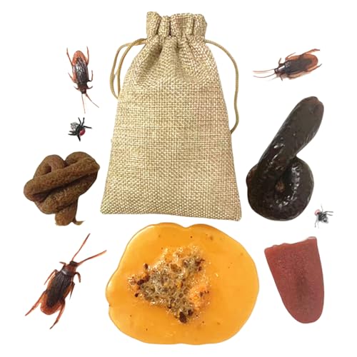 Streich Kit | Fake Poop Kakerlaken Set | Streich Spiele Aprilscherz Fake Poop Kakerlaken Kit für Kinder Halloween Party Dekoration von Nuytghr