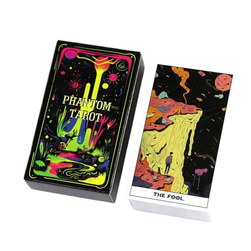 Tarot Card Decks, English Divination Set, 4.06x2.36 Inches Fate Reading Board Game, Spiritual Prediction Tool for Family Mystical Entertainment, Beginner-Friendly Fortune Activity von Nuytghr