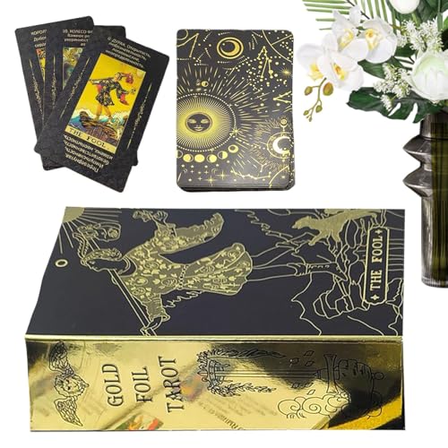 Tarotkarten-Deck, Unterhaltung, Wahrsager-Set, 78 Karten, Wahrsagungsspiel, 7,6 x 12,9 cm, Schicksals-Lesewerkzeug für Familienspaß, russische Sprachausgabe, spirituelle Einsichtsaktivität Tarotkarten-Deck, Unterhaltung, Wahrsager-Set, 78 Karten, Wahrsagungsspiel, 7,6 x 12,9 cm, Schicksals-Lesewerkzeug für Familienspaß, russische Sprachausgabe, spirituelle Einsichtsaktivität von Nuytghr