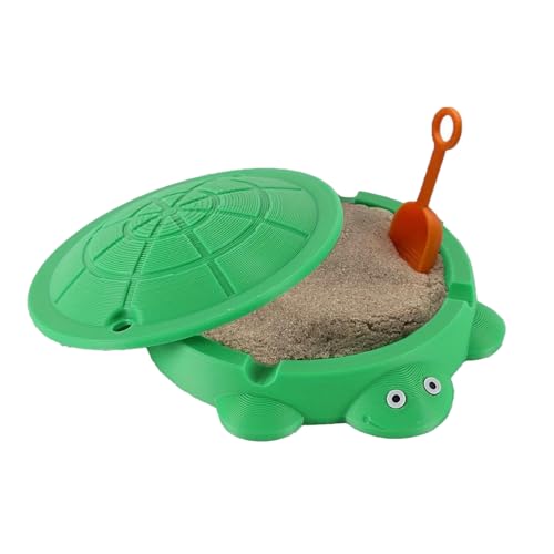 Turtle Sandbox, Sensory Play Sand Toy, Beach-Themed Activity Box, 11.5x10x2cm, Playful Turtle Shell Design, Indoor Outdoor Fun for Backyard Travel and Kids' Playtime von Nuytghr