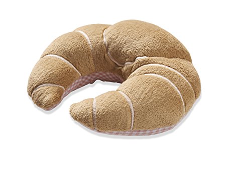 Nyani Wildfang by Plüsch-Croissant Knister-Kuscheltier für Babys | Stofftier-Kissen für Kleinkinder als Spielzeug-Geschenk-Idee (rosa Vichy-Stoff) von Nyani