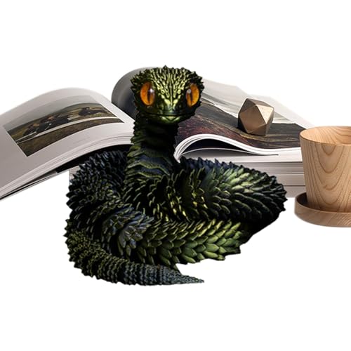 Nybhyjka -gedrucktes Schlangenspielzeug, artikuliertes Schlangenmodell | Realistisches bewegliches Sammlermodell,Kreatives Desktop- -bewegliches Schlangendekor-Sensorspielzeug für, Kinder und Nybhyjka -gedrucktes Schlangenspielzeug, artikuliertes Schlangenmodell | Realistisches bewegliches Sammlermodell,Kreatives Desktop- -bewegliches Schlangendekor-Sensorspielzeug für, Kinder und von Nybhyjka