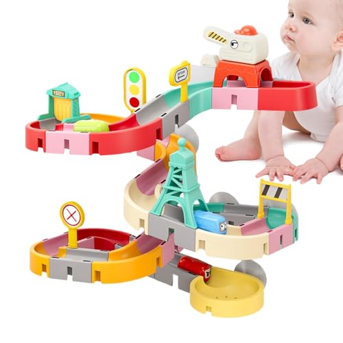 Nybhyjka Badewater Water Slide Toy, Badewasserschlittenstrecke,Wall Track Building Set | Interaktive Saugnapfbecher Wandbad Slippery Spielzeug für 5-7 Jahre alt von Nybhyjka