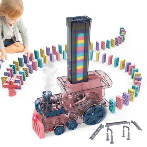 Nybhyjka Domino-Set für Kinder, Domino-Zug-Spielzeug - Automatisches elektrisches Zug-Domino-Set | Domino-Stapelspiel, STEM-Spielzeug für Kleinkinder mit Lichtern und Sound für den Nybhyjka Domino-Set für Kinder, Domino-Zug-Spielzeug - Automatisches elektrisches Zug-Domino-Set | Domino-Stapelspiel, STEM-Spielzeug für Kleinkinder mit Lichtern und Sound für den von Nybhyjka