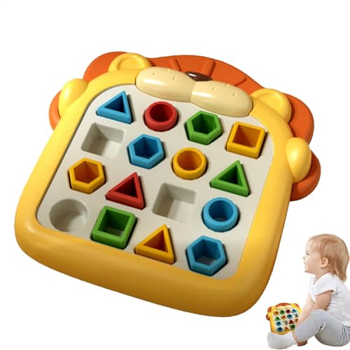 Nybhyjka Formspielzeug für Kleinkinder, Formsortierbrett - Stapelspielzeug mit geometrischer Form im Cartoon-Design - Form- und Farbsortierung für Kinder im Vorschulalter, Lernsortierkombination für Nybhyjka Formspielzeug für Kleinkinder, Formsortierbrett - Stapelspielzeug mit geometrischer Form im Cartoon-Design - Form- und Farbsortierung für Kinder im Vorschulalter, Lernsortierkombination für von Nybhyjka