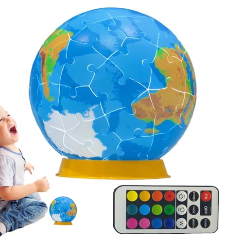 Nybhyjka Globe Model 3D -Rätsel, 3D Jigsaw Global Modell - Leuchten Sie 3D -Puzzlebon -Konstruktionskit,Batteriebetrieben, mit Fernbedienungsschreibtisch Dekoration für Kinder, Kinder, Mädchen, Nybhyjka Globe Model 3D -Rätsel, 3D Jigsaw Global Modell - Leuchten Sie 3D -Puzzlebon -Konstruktionskit,Batteriebetrieben, mit Fernbedienungsschreibtisch Dekoration für Kinder, Kinder, Mädchen, von Nybhyjka