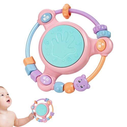 Nybhyjka Musikhandtrommel, Handtrommelinstrument,Perlenschütteltes -Percussion -Musikinstrument mit Licht | Früheres Lernen lernender Handgriff Spielzeug zum Geburtstag der Kinder Nybhyjka Musikhandtrommel, Handtrommelinstrument,Perlenschütteltes -Percussion -Musikinstrument mit Licht | Früheres Lernen lernender Handgriff Spielzeug zum Geburtstag der Kinder von Nybhyjka