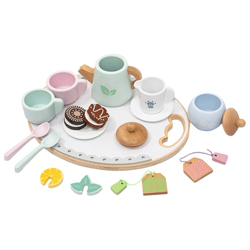 Nybhyjka Spielzeug-Teeservice,Kinder-Teeservice | Küchenspielset Teeservice - Spiellebensmittelset aus Holz, Rollenspielzubehör, Küchenspielset für kleine Mädchen und Nybhyjka Spielzeug-Teeservice,Kinder-Teeservice | Küchenspielset Teeservice - Spiellebensmittelset aus Holz, Rollenspielzubehör, Küchenspielset für kleine Mädchen und von Nybhyjka