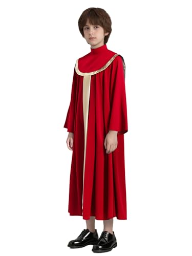 Nyeemya Kinder Junge Chor Kirche Robe Langarm Arabischen Islam Thobe Metallic Spleiß Kaftan Eid Kleider Gebet Kleidung Islam Rot 122-128 Nyeemya Kinder Junge Chor Kirche Robe Langarm Arabischen Islam Thobe Metallic Spleiß Kaftan Eid Kleider Gebet Kleidung Islam Rot 122-128 von Nyeemya