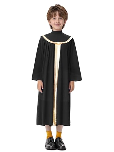 Nyeemya Kinder Junge Chor Kirche Robe Langarm Arabischen Islam Thobe Metallic Spleiß Kaftan Eid Kleider Gebet Kleidung Islam Schwarz 146-152 Nyeemya Kinder Junge Chor Kirche Robe Langarm Arabischen Islam Thobe Metallic Spleiß Kaftan Eid Kleider Gebet Kleidung Islam Schwarz 146-152 von Nyeemya