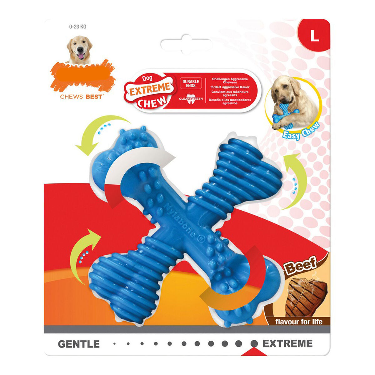 Beißring für Hunde Nylabone Dura Chew Kreuz L Rindfleisch Beißring für Hunde Nylabone Dura Chew Kreuz L Rindfleisch von Nylabone