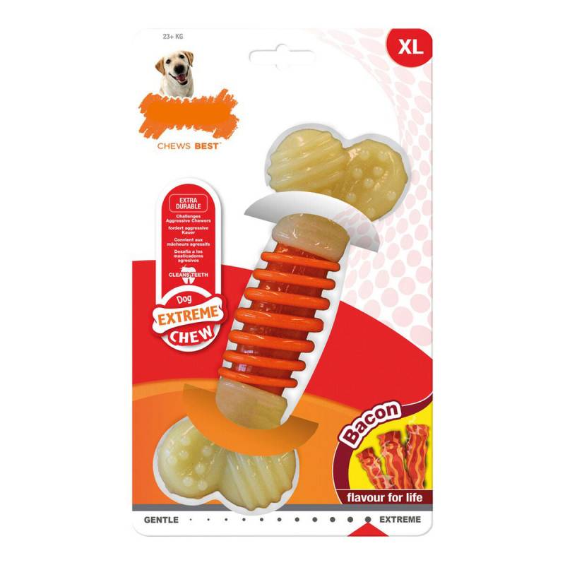 Beißring für Hunde Nylabone Extreme Chew Pro Action Bacon L von Nylabone