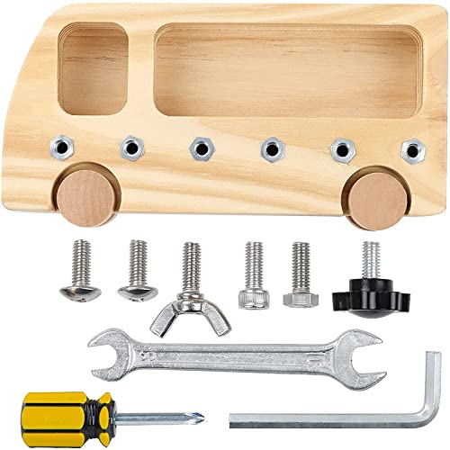 Nytlivet Montessori Holz Spielzeug für Kinder, Schraubbrett, Pädagogisches Lernspielzeug, Holzschrauben für Jungen und Mädchen Geschenke von Nytlivet