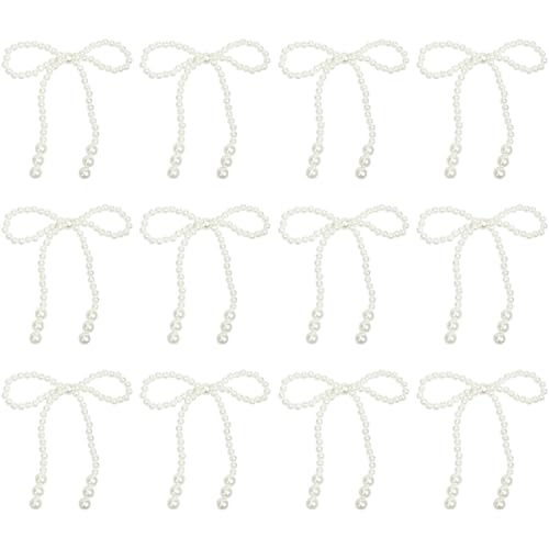 12pcs Bow Cake Topper, 4x4 elegante Kunstperlenbogen, Kuchendekorationen für Geburtstag Hochzeit Dance Ball Party DIY Accessoires, weißer Toper 12pcs Bow Cake Topper, 4x4 elegante Kunstperlenbogen, Kuchendekorationen für Geburtstag Hochzeit Dance Ball Party DIY Accessoires, weißer Toper von Nyutcwe