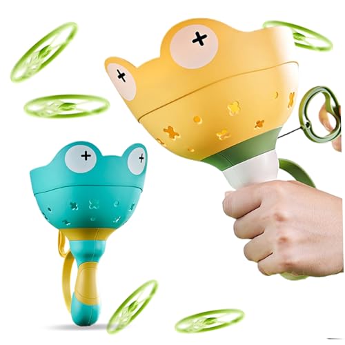 2pcs Flying Disc Launcher Toy Froggy Safe Plastik Fliegende Spielzeug Bildung Eltern-Kind Multi-Play-Disc-Spielzeug mit großem Ring, Anti-Lost-Griff-Kleinkind, Kinder Campingspielzeug Lau Lau 2pcs Flying Disc Launcher Toy Froggy Safe Plastik Fliegende Spielzeug Bildung Eltern-Kind Multi-Play-Disc-Spielzeug mit großem Ring, Anti-Lost-Griff-Kleinkind, Kinder Campingspielzeug Lau Lau von Nyutcwe