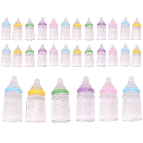 30pcs Babypuppenflaschen farbenfrohe Plastik Mini-Babyflaschen, leichte Kompaktspielzeugflasche Neuheit Multi-Gebrauch winzig 30pcs Babypuppenflaschen farbenfrohe Plastik Mini-Babyflaschen, leichte Kompaktspielzeugflasche Neuheit Multi-Gebrauch winzig von Nyutcwe
