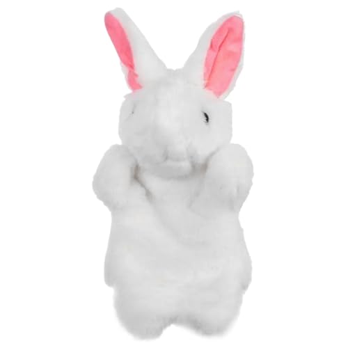Bunny Puppet Realistic & niedliche Tierhandpuppen mit Langen Ohren für Kinder Erwachsene weiche Plüsch 10 -Zoll -Tierpuppen für Zuhause, Kindergarten, Geschichtenerzählen Hasenpuppen von Nyutcwe
