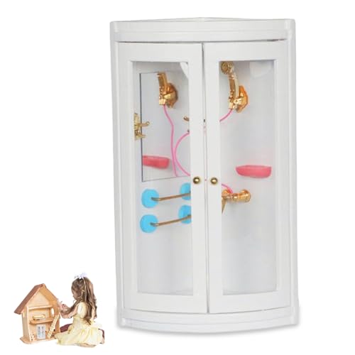 Dollhouse Badezimmerset, 1 12 Skala Dollhouse Möbel, Holzbad, Minimöbel für Mini -Landschafts -Set von Nyutcwe
