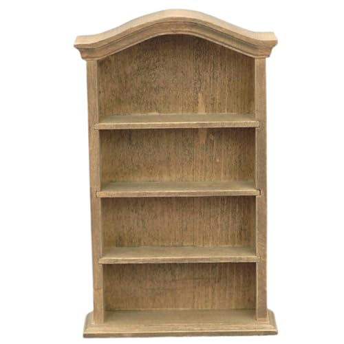 Dollhouse Bookshelf 1:12 Skala Klassische hölzerne Miniatur -Bücherregal 6.1x1.1x3, 7 Zoll Funny DIY Mini für Mini Bücher Kinder Dollhouse Play Gift, Style 2 von Nyutcwe