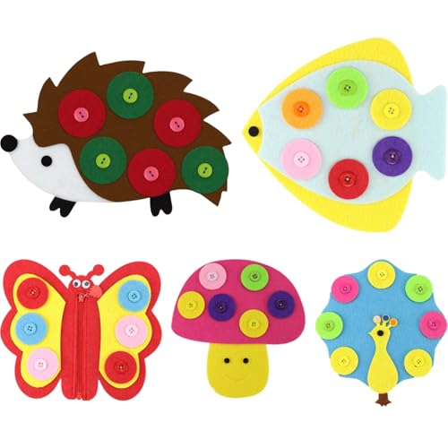 Geschäftiger Vorstand Montessori Toys, 5pcs Nicht gewebter Stoff Montessori Beschäftigter Vorstand mit Igel, Pilz, Fisch, Pfauen und Schmetterling, Bildungspersonal für Kleinkinder für Kleinkinder 4+ Geschäftiger Vorstand Montessori Toys, 5pcs Nicht gewebter Stoff Montessori Beschäftigter Vorstand mit Igel, Pilz, Fisch, Pfauen und Schmetterling, Bildungspersonal für Kleinkinder für Kleinkinder 4+ von Nyutcwe