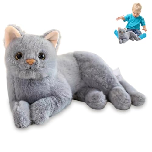 Katze Weichspielzeug, 11.81 Simulation Katzenkissen, weiches und bequemes Plüschspielzeug, lebhafte und realistische, niedliche gefüllte Tierkissen, lebensechte Geschenke von Plüschspielzeug für Kind Katze Weichspielzeug, 11.81 Simulation Katzenkissen, weiches und bequemes Plüschspielzeug, lebhafte und realistische, niedliche gefüllte Tierkissen, lebensechte Geschenke von Plüschspielzeug für Kind von Nyutcwe
